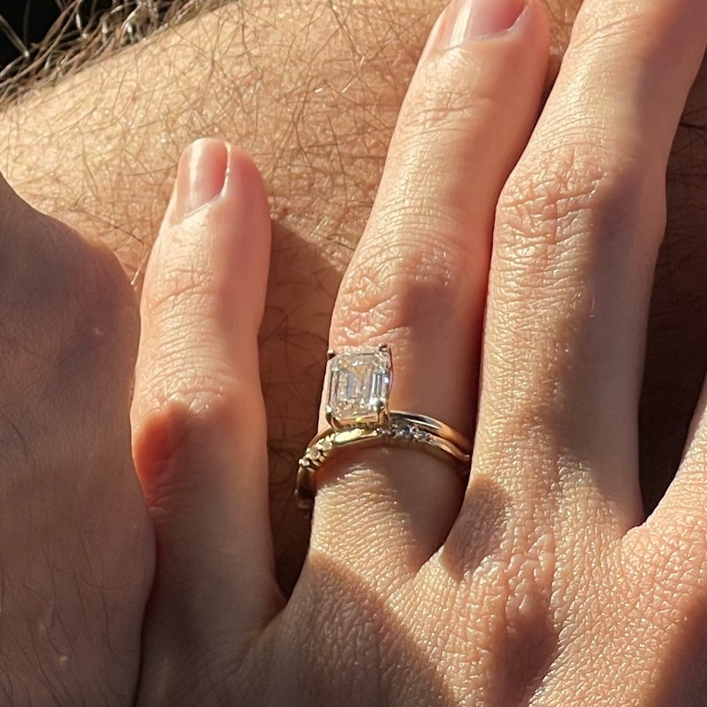 2ct 14k yellow gold engagement ring from VRAI